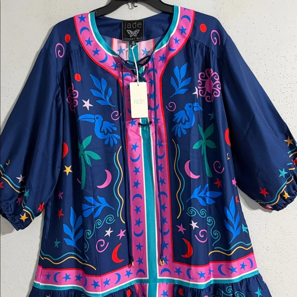 NWT Johnny Was Jade Selena Mini Dress Multicolor Embroidered dress - Picture 3 of 14